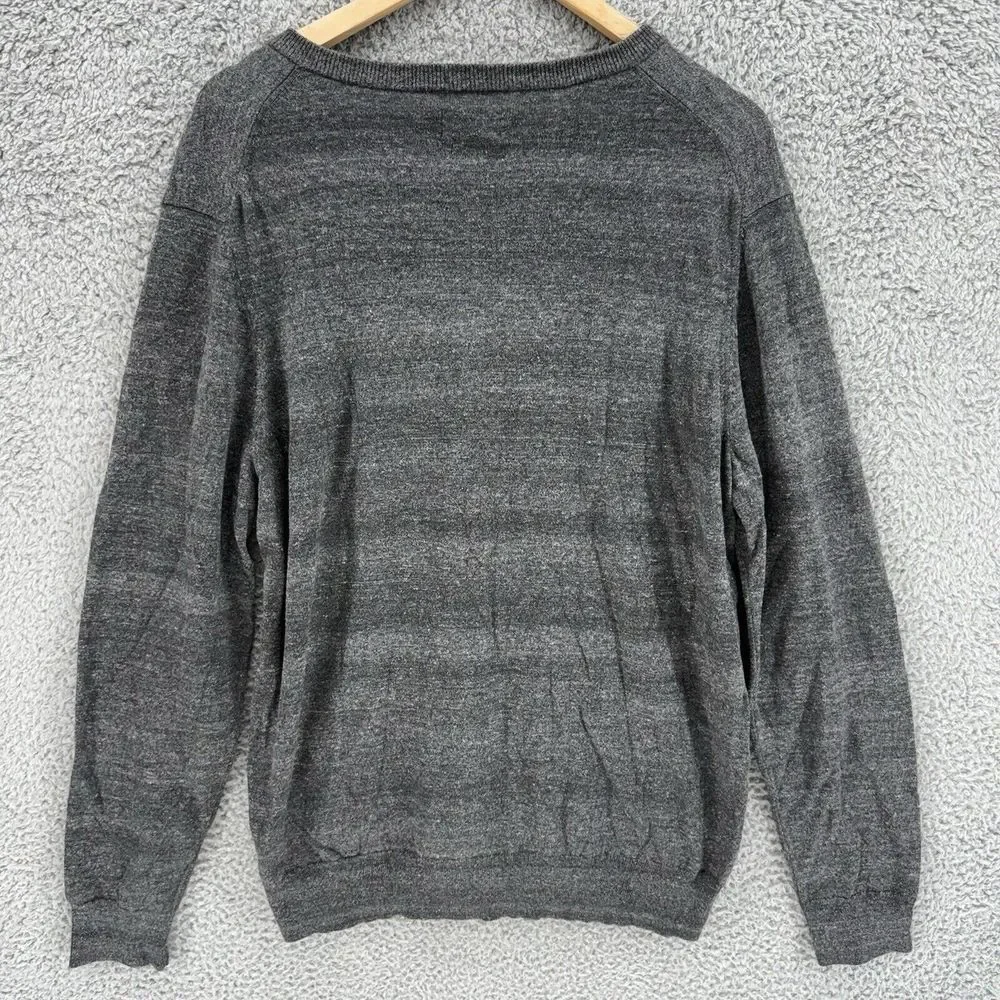 NWT‎ Sonoma Mens XL Pullover V-Neck Coolmax Gray Heathered Long Sleeve Sweater
